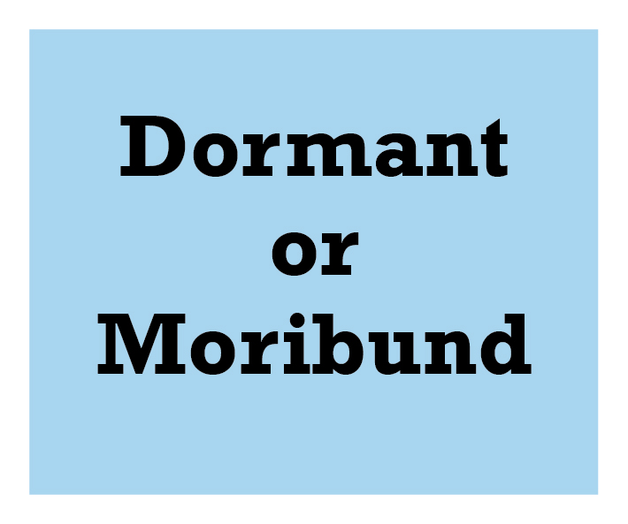 book cover - Dormant or Moribund